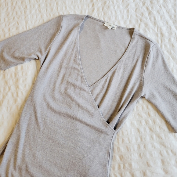 Aritzia Wilfred Heather Grey Body Suit - Picture 2 of 4